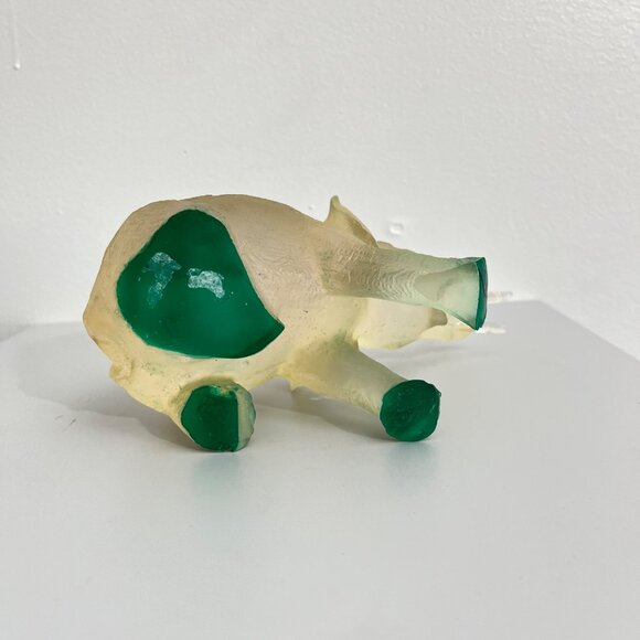 Translucent‎ Clear & Green Resin Elephant Figurine - Picture 5 of 5